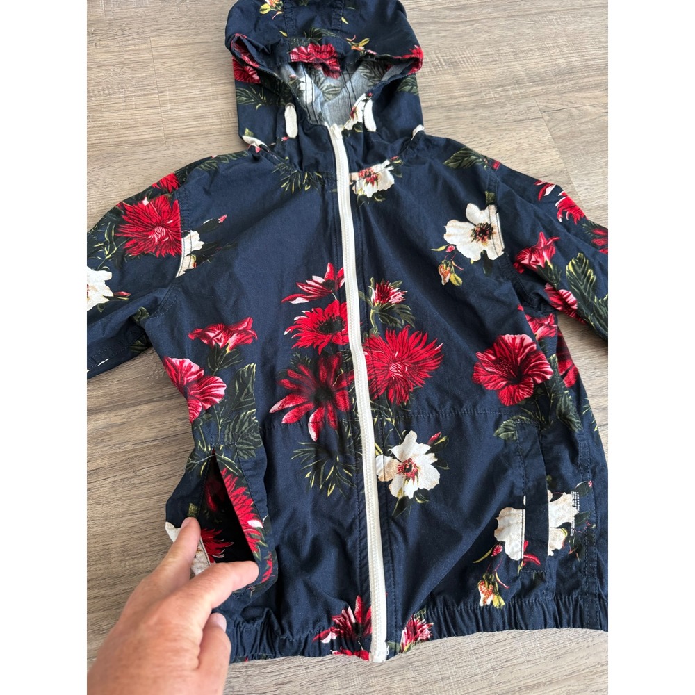 Denim & Flower Ricky Singh Girls Lightweight Hooded Floral Jacket Size 9/10 - Picture 3 of 12